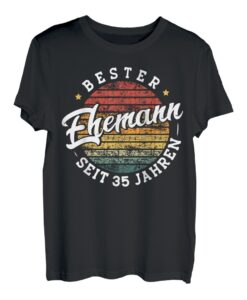Herren Bester Ehemann 35 Hochzeitstag Leinenhochzeit Geschenk T-Shirt