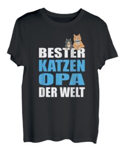 Herren Bester Katzenopa Der Welt Katzenvater Katze Katzen Opa T-Shirt