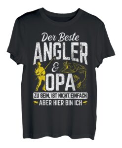 Herren Bester Opa Angeln Angler Anglerfan Fischer Angelopa T-Shirt