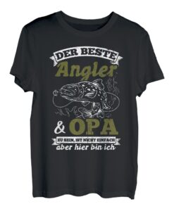 Herren Bester Opa Angeln Angler Anglerfan Fischer Fischen T-Shirt