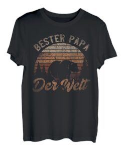 Herren Bester Papa Der Welt Retro Papa Bear Vatertag T-Shirt