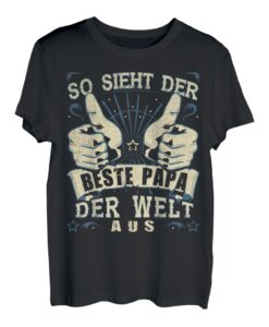Herren Bester Papa der Welt Vater Vatertag Spruch Lustig Geschenk T-Shirt