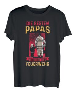Herren Bester Papa Feuerwehr Vater Vatertag Feuerwehrmann T-Shirt