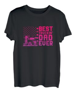 Herren Bester Truckin-Vater aller Zeiten: Trucker mit amerikanischer Flagge, Vater, Vater T-Shirt