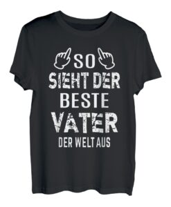Herren Bester Vater Papa der Welt lustige Sprüche Geschenk Vatertag T-Shirt