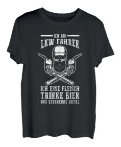 Herren Bier LKW Fahrer Fernfahrer Lastkraftwagen Trucker T-Shirt
