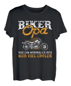 Herren Biker Opa Cooler Motorrad Fahrer Großvater Geschenk T-Shirt
