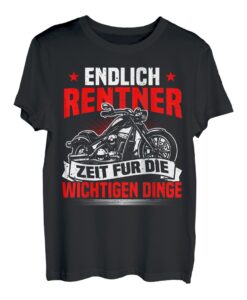 Herren Biker Rentner 2023 Abschied Zeit Für Die Wichtigen Dinge T-Shirt