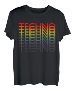 Herren Bisexual Gay Queer Trans LGBTQ Rainbow Music I Love Techno T-Shirt