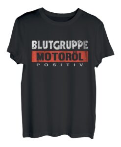 Herren Blutgruppe Motoröl Schrauber Tuning KFZ Mechaniker T-Shirt