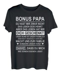 Herren Bonus Papa Stiefvater Leben Besser Gemacht Adoption Vatertag T-Shirt