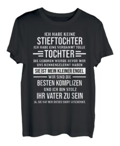 Herren Bonus Papa Stiefvater TShirt Ich Habe Keine Stieftochter T-Shirt