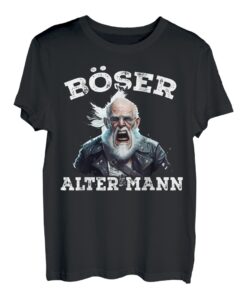 Herren Böser Alter Mann Hardrock Heavy Metal Opa T-Shirt