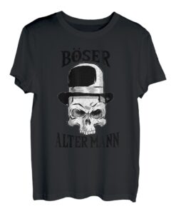 Herren Böser Alter Mann, Totenschädel Vintage, Opa & Papa Skull T-Shirt