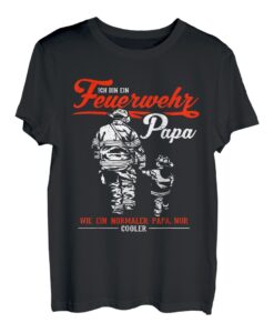 Herren Brandmeister Held Feuerwehrmann Vater & Sohn Feuerwehr Papa T-Shirt