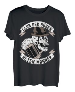 Herren Club Der Bösen Alten Männer - Böser Alter Mann - Totenkopf T-Shirt