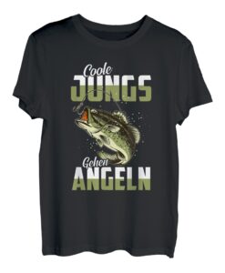 Herren Coole Jungs Gehen Angeln Angler Fischen Fisch Geschenk Angel T-Shirt
