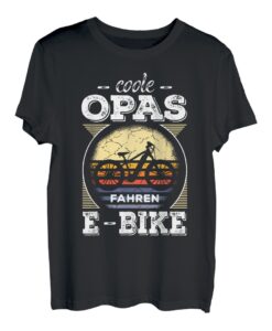 Herren Coole Opas Fahren E-Bike Retro E Bike Elektrofahrzeuge Rente T-Shirt