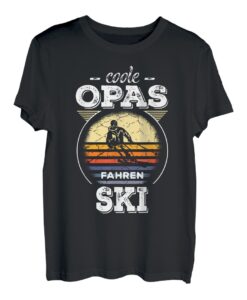 Herren Coole Opas Opa Ski Skifahrer Deko Retro Skiurlaub Zubehör T-Shirt