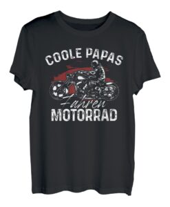 Herren Coole Papas Fahren Motorrad Motorradfahrer Biker Vatertag T-Shirt