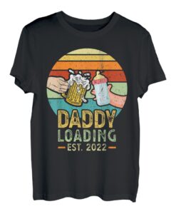 Herren Daddy Loading Bald Papa 2022 Vintage Retro Vatertag T-Shirt