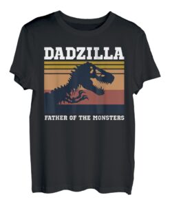 Herren Dadzilla Father Of The Monsters Retro Vintage T-Shirt