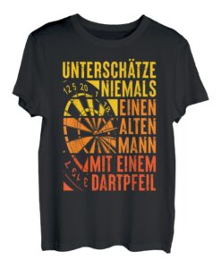 Herren Darts | Alter Mann | Dartscheibe Dartspieler lustiges Spruch T-Shirt