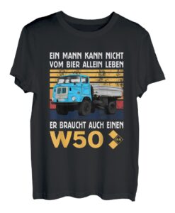 Herren DDR LKW Kipper IFA W50 Spruch T-Shirt