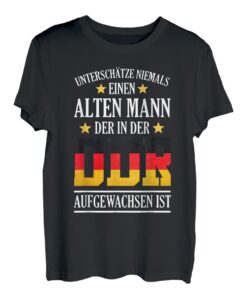 Herren DDR Ossi Ostdeutschland Spruch alter Mann T-Shirt
