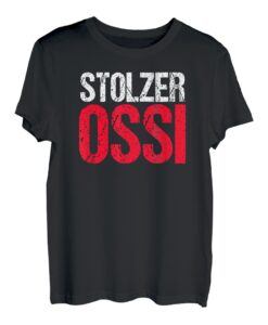 Herren DDR Party Kostüm Geschenk für Ossis im Westen im Herzen Ossi T-Shirt