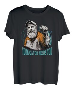 Herren Dein Fang braucht dich Fischer Angler Fischen T-Shirt