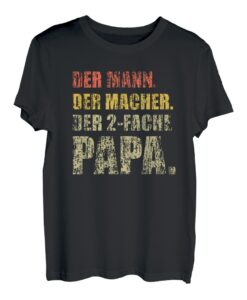 Herren Der Mann der Macher der zweifach Papa Geschenke T-Shirt