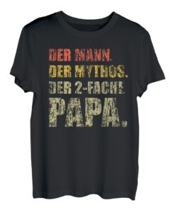 Herren Der Mann der Mythos der 2-fache Papa mit Zwillinge 2 Kindern T-Shirt