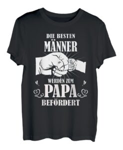 Herren Die besten Männer werden zum Papa befördert I Geburt I Baby T-Shirt