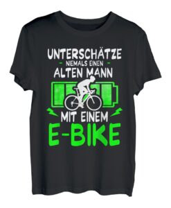 Herren E Bike Alter Mann Mit E-Bike I Lustiges Rad Geschenk Humor T-Shirt