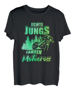 Herren Echte Jungs Fahren Motocross Motorradfahrer Enduro Biker T-Shirt