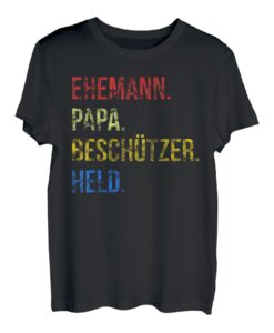 Herren Ehemann Papa Beschützer Held - Lustiges Ehemann Vater T-Shirt