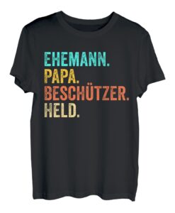 Herren Ehemann Papa Beschützer Held Vatertag T-Shirt
