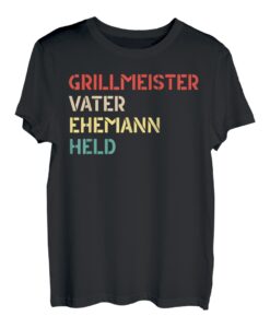 Herren Ehemann Papa Grillmeister Held | Grillen Vatertag Geschenk T-Shirt