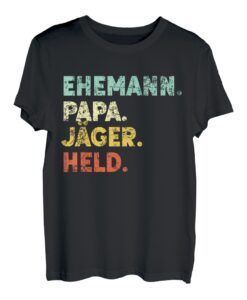 Herren Ehemann Papa Jäger Held Männer Herrentag Vatertag T-Shirt