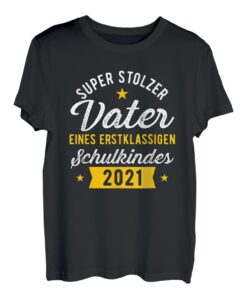 Herren Einschulung Schulkind 2021 für Vater Papa T-Shirt