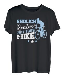 Herren Endlich Rentner zeit fürs E-Bike - Lustiges E Bike Opa T-Shirt