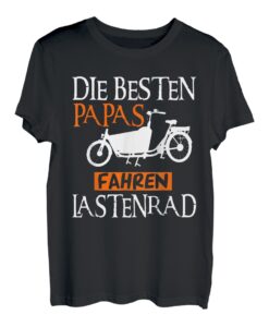 Herren Fahrradfahrer Papa Vater Vatertag Rad Lastenrad T-Shirt
