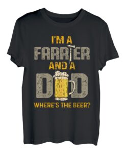 Herren Farrier Dad, wo ist das Bier? T-Shirt
