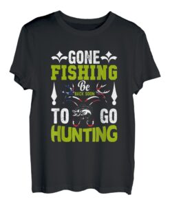 Herren Father's Day Gone Angelrute Jagd Jagd T-Shirt