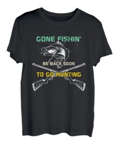 Herren Father's Day Gone Angelrute Jagd Jagd T-Shirt
