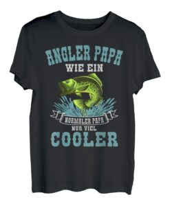 Herren Fischer Angler Papa Wie Ein Normaler Vater Angeln Vatertag T-Shirt