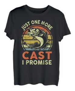 Herren Fliegenfisch-Shirt Just More Cast Papa Opa Lustiger Barsch Papa T-Shirt
