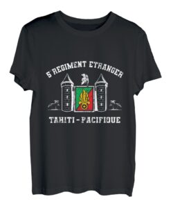 Herren Französisches Militär Army Etrangere Trupp Spruch Design T-Shirt