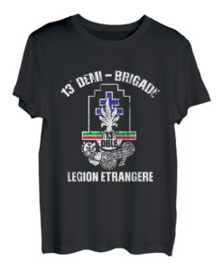 Herren Französisches Militär Army Etrangere Trupp Spruch Design T-Shirt